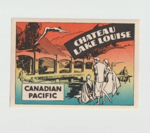 CANADIAN PACIFIC RAILWAY HOTEL CHATEAU LAKE LOUISE VINTAGE DECO LUGGAGE LABEL - Picture 1 of 1