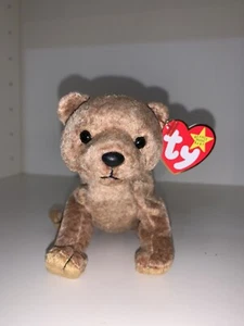 Ty Beanie Baby-PECAN L'orso (raro) 1999 nuovo come nuovo con etichetta protettiva - Foto 1 di 5