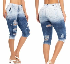 Capri Short Corto Colombian Shorts Bermuda Buttlift Levantacola PushUp 21553 - Bild 1 von 6