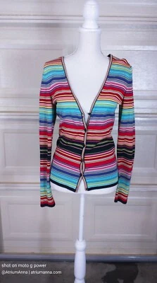 Cárdigan Escada Colorido Viscosa/Rayón De Colección Años 80, 36 Foto 1 de 4