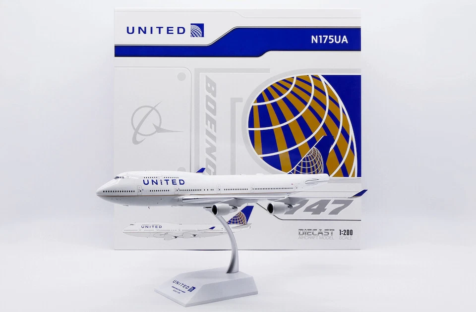 Modelo jet JC Wings XX20520 United Airlines Boeing 747-400 N175UA diecast 1/200 Foto 1 de 4