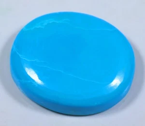 18 CT SUPERB SLEEPING BEAUTY TURQUOISE OVAL CABOCHON GEMSTONE FJ-659 - Picture 1 of 5