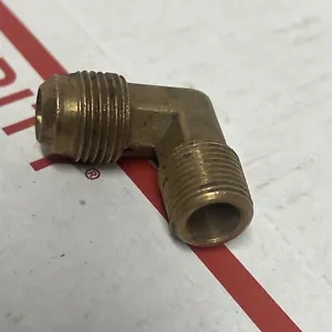 Brass 3/8" Flare x 1/4" Male Elbow Fitting--SHIPS FREE!!!! Gas-Oil-Water-Heat - Picture 1 of 2