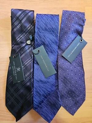 LOT OF JOHN  VARVATOS MULTI COLOR MEN'S TIE  Length 59" New - Image 1 of 4
