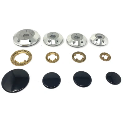 SMEG BRUCIATORI 2 FORI + ANELLI SPARTIFIAMMA PIATTELLI CUCINA GAS 4 FUOCHI