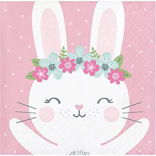 Bunny 1st Birthday, Baby Shower Party Supplies Beverage Napkins 16ct.(E) - Image 1 of 1