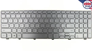 Clavier d'ordinateur portable américain Sliver rétroéclairé neuf pour Dell Inspiron 15 7537 0KK7X9 - Photo 1/4