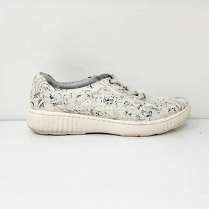 Clarks Womens Ella 61562038 White Lace Up Low Top Casual Shoes Sneakers Sz 7.5 D - Picture 1 of 12