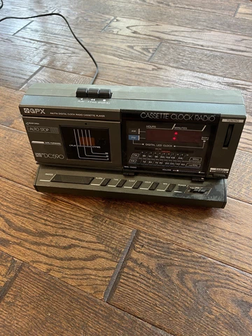 Vintage GPX DC590 Clock Cassette Radio Combo Gran Prix See Description Cover
