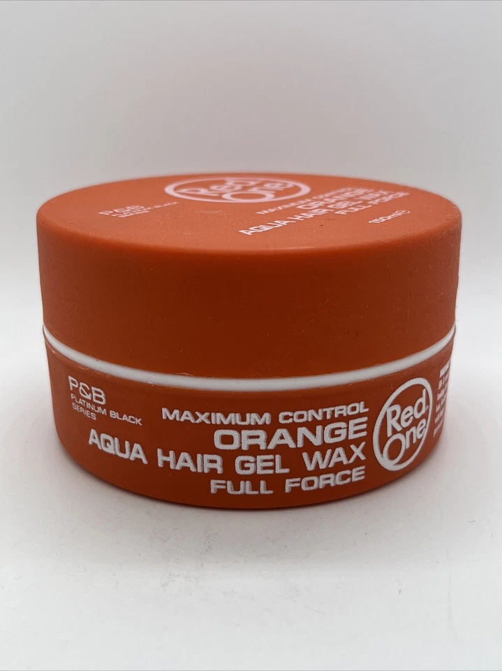 2 X Red One MAXIMUM Control Orange Aqua Hair GEL Wax Full Force