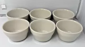 VINTAGE SET OF 6 CAC IVORY COLORED 4" RESTAURANT WARE BOWLS - Picture 1 of 3