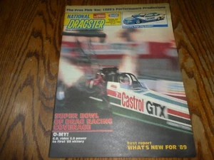 National Dragster News Weekly Magazine NHRA January 27, 1989 Racing - Picture 1 of 2
