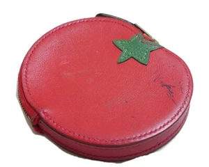 Auténtico Estuche Moneda HERMES Tomate Vegetal Cuero Vintage #6152 - Imagen 1 de 12