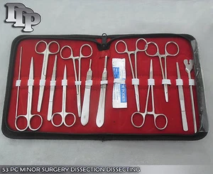 53 PC MINOR SURGERY DISSECTION DISSECTING STUDENT KIT SURGICAL INSTRU DS-1317 - Picture 1 of 3