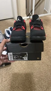 Air Jordan 4 TD Red Thunder Size 10C Toddler 2021 BQ7670-016 - Picture 1 of 9