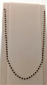 COLLANA ROSARIO UOMO DONNA ORO GIALLO 18KT 750 ONICE NERO LUNGA 50CM COLLIER OR - Foto 1 di 2