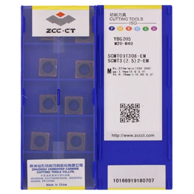 10pcs SCMT09T308-EM YBG205 SCMT32.52 ZCC.CT CNC blade Carbide Inserts Original - Image 1 of 2