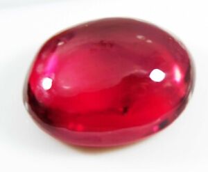 Natural 15.95 Ct Red Mozambique Cabochon Ruby Stunning Oval Cut Gemstone