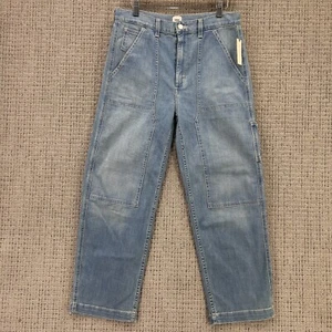 Pantalones de mezclilla Anthropologie Edwin Hayley tiro medio pierna recta talla 29 - Imagen 1 de 9