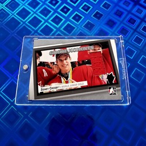 SIDNEY CROSBY 2005-06 ITG Great Moments Game-Used WJC Rookie Jersey Silver 1/50