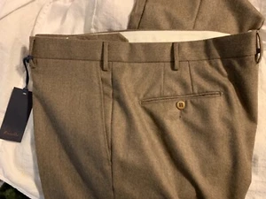 PANTALONES DE VESTIR ZANELLA DEVON SUPER LANA PARA HOMBRE HECHOS A MANO EN ITALIA 42 - Imagen 1 de 9
