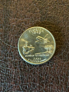 "FLORIDA 1845" NATIONAL PARK QUARTER 2004D "Gateway to Discovery" - Picture 1 of 2