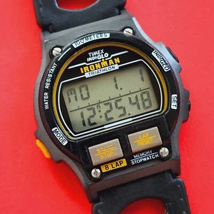 Timex Ironman Watch Vintage Indigo Triathlon Original Band Iron Man 96 Mens - Picture 1 of 6