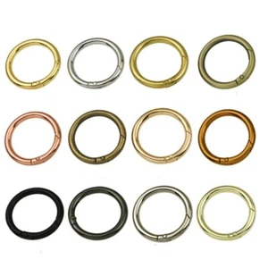 Bag Clasp Rings Circular Buckles Webbing Bag Belt 10 12 16 19 25 32 38 50 mm #Q - Picture 1 of 23
