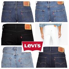 Levis 501 Original Fit Jeans Straight Leg Button Fly 100% Cotton Blue Black