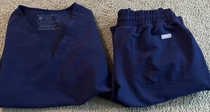 Set scrub donna Figs blu navy top taglia XS pantaloni taglia small leggi - Foto 1 di 4