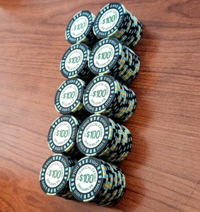 Lot 100 NEW 1992 EL TROPICAL $100 Casino chip SAN JUAN Puerto Rico CONDADO poker - Picture 1 of 9