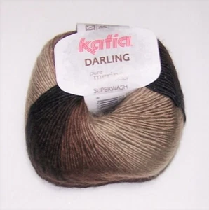 LOT of 10 balls of KATIA DARLING merino wool knitting yarn #203 SHADES OF BROWN - Picture 1 of 1
