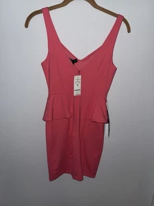 Bebe Frosty Peplum Studded Dress Pink Size XS - Bild 1 von 8