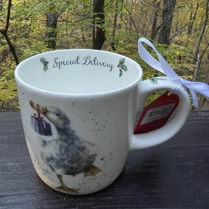 Taza de Navidad Royal Worcester Wrendale Designs 11980302 ilustración de ganso - Imagen 1 de 4