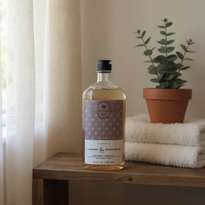 Bath & Body Works AROMATERAPIA ACOGEDOR CANELA Y SANDALIA MADERA Jabón Corporal + Baño de Espuma Foto 1 de 2