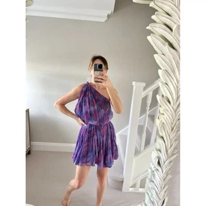 Isabel Marant Women's One Shoulder Floral Printed Short Mini Dress Size XS 34 - Picture 1 of 17