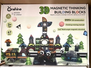 67PCS Magnetic Building Tiles Construction Blocks Puzzle 3D STEM Toys - Picture 1 of 8