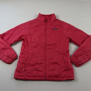 Patagonia Nano Puff Jacket Youth Girls XL 14 PINK Quilted Puffer Primaloft Coat - Picture 1 of 14