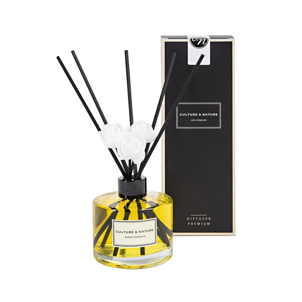 CULTURE & NATURE Reed Diffuser 6.7 oz (200ml) Mango Mandarin Scented Reed Dif...