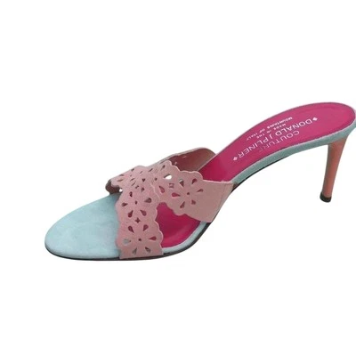 Donald Pliner Couture Nappa 皮革鞋虾雾十字滑梯全新带标签 235 美元 — 第 1/4 张图片