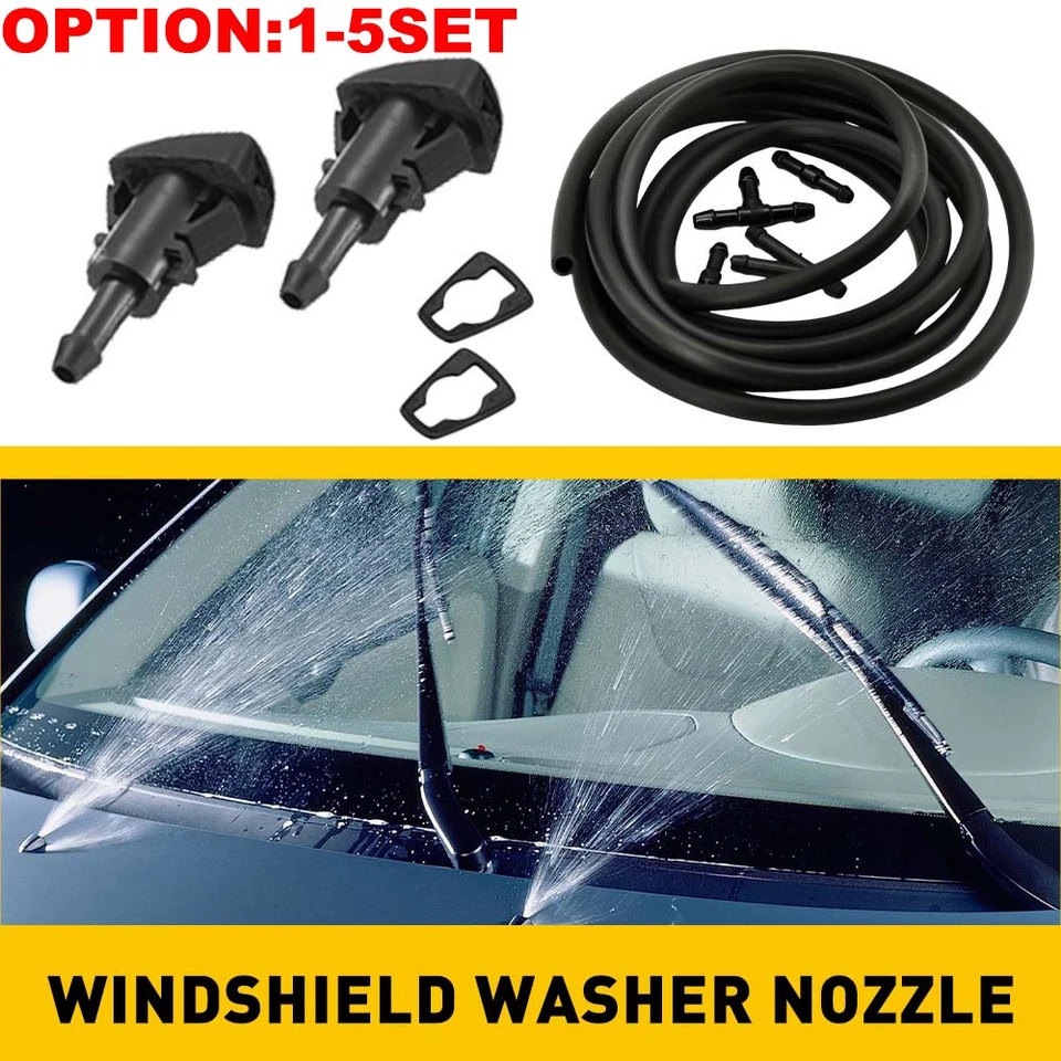Kit de manguera de boquilla de lavadora limpiaparabrisas conector 2M tubo de fluido universal Foto 1 de 4