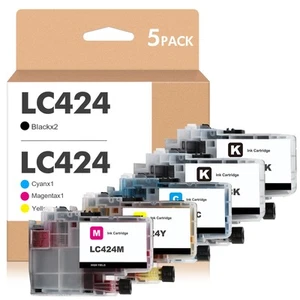 1-5pack Multipack Druckerpatronen für Brother LC-424 DCP J 1200 J1200 W J1200 DW - Bild 1 von 8