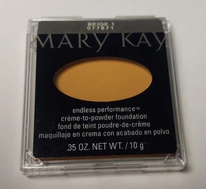 MARY KAY ENDLESS PERFORMANCE CREME TO POWDER FOUNDATION~CREAM~Beige 1 - Picture 1 of 3