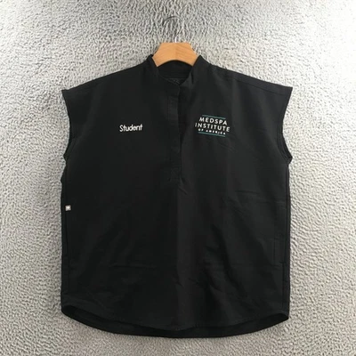 Figs Technical Collection Vest Mens Small Black Sleeveless Pockets Pullover - Image 1 of 4