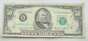 1985 Vintage $50 Note -Vintage Currency - New York - Fifty Dollar Bill - Picture 1 of 2