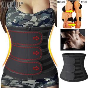 Women's Hot Sauna Sweat Body Shaper Waist Trainer Cincher Workout Corset Girdle - Picture 1 of 38