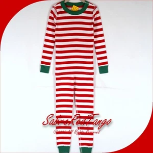 NWT HANNA ANDERSSON LONG JOHNS PAJAMAS HANNA RED WHITE 110 5 - Picture 1 of 5