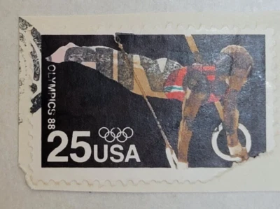 U.S. Postage Stamp ~ 88' Summer Olympics ~ c.1988 ~ 25¢ Stamp ~ Used/Posted ~ 05 - Image 1 of 4