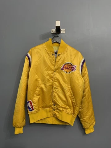 Vintage 1980's Los Angeles Lakers Authentic Satin Bomber Starter Jacket Large Cover