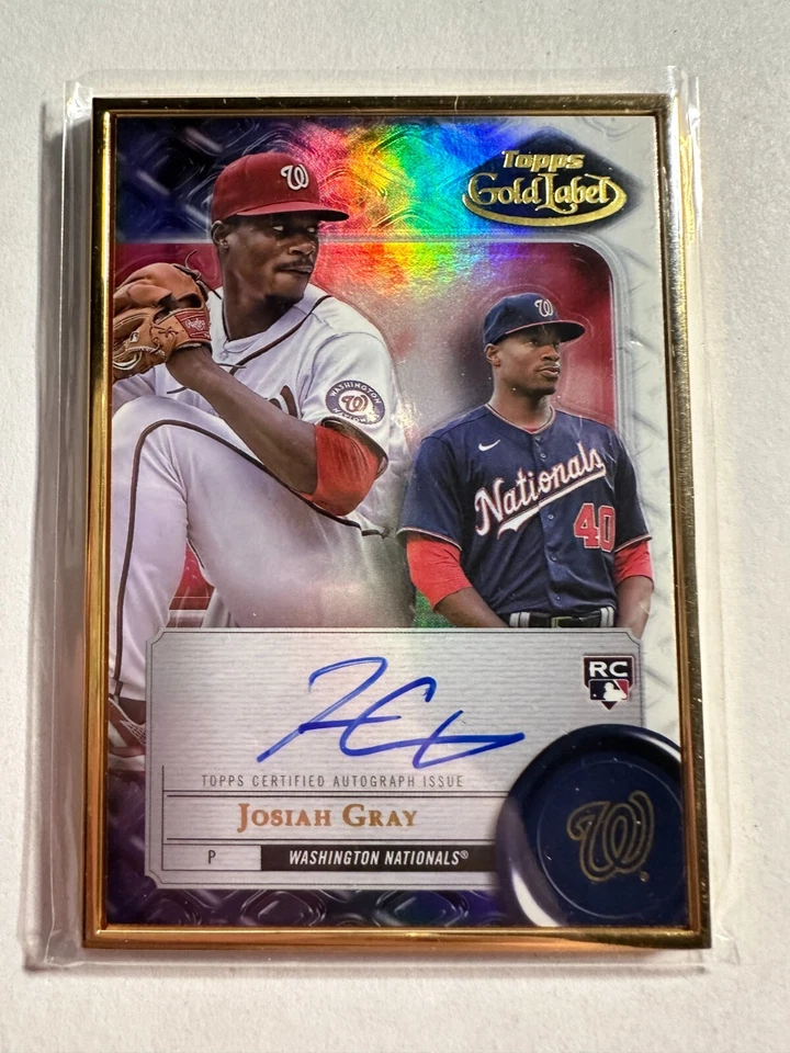 K85,327 - 2022 Topps Gold Label Framed Auto #FAJG Josiah Gray - Image 1 of 1